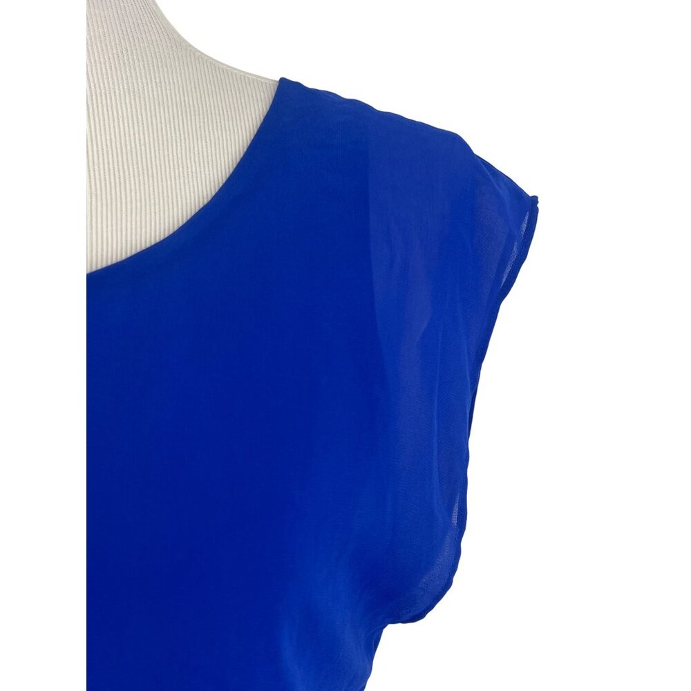 Urban Outfitters x Lush Sleeveless Royal Blue Cinched Waist Dress - Picture 3 of 12